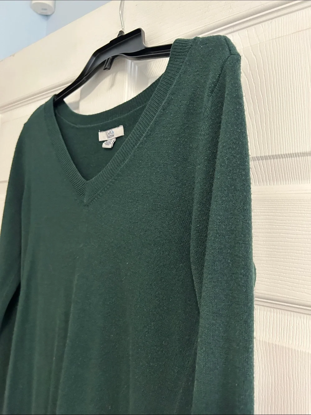 croft & barrow Dark Green V-Neck Sweater for Women